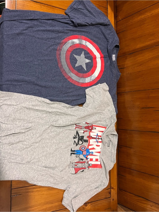 Marvel Other - Boys Marvel Captain America Graphic Tees - Set of Two: Blue & Gray